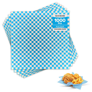 Value+ - Checkered Sheets - Blue - 14"x14"