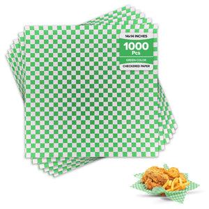 Value+ - Checkered Sheets - Green - 14"x14"