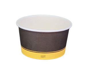 Morning Dew - 12oz Paper Soup Container - Ebony Print - 12SCE