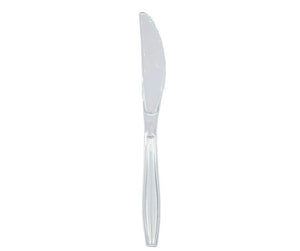 Value+ - Heavy - Plastic Knives - Clear - Retail Pack - RP3202