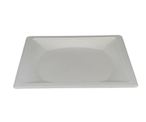 Eco-Craze - 10" Square Bagasse Plate - Retail Pack