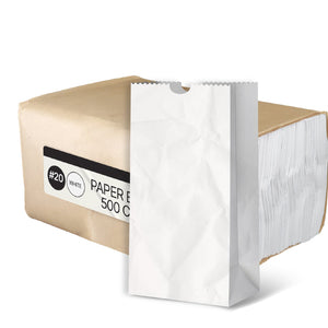 Paper Bags - White - #20 - Made in Canada