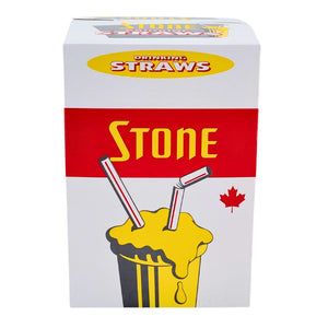 Stone -  Plastic Straw - 8" Milkshake Wrapped - 081300