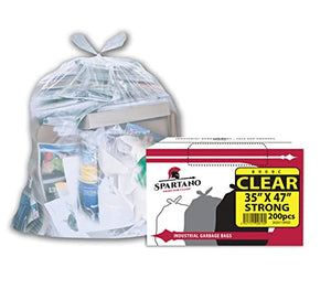 Spartano - Garbage Bags - Strong - Clear - 35"x47"