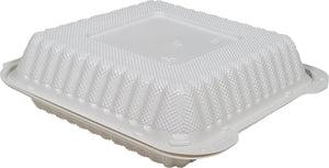 MFPP Hinged Container 7.9"X7.9"- 1 Compartment - EP-71 - White