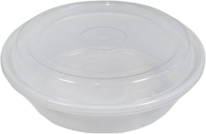 Rhino - Heavy 6" Round PP Combo Container - White