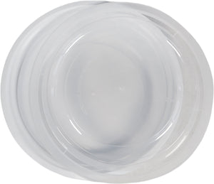 Value+ - 6" Plastic Container Sets Round - White - Retail Pack - 16oz